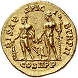Imperio Romano - moneda dios Baco con Hércules