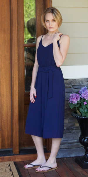 cropped leg jumpsuit