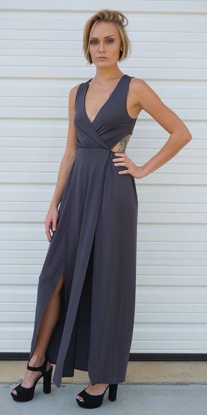 maxi dress with back cut out