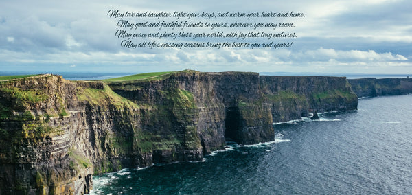 Irish Blessing Poem on Cliffs of Ireland Artwork