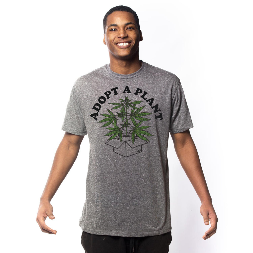 Adopt a Plant Vintage Inspired Marijuana Tee Shirt | Cool Weed Graphic Tee