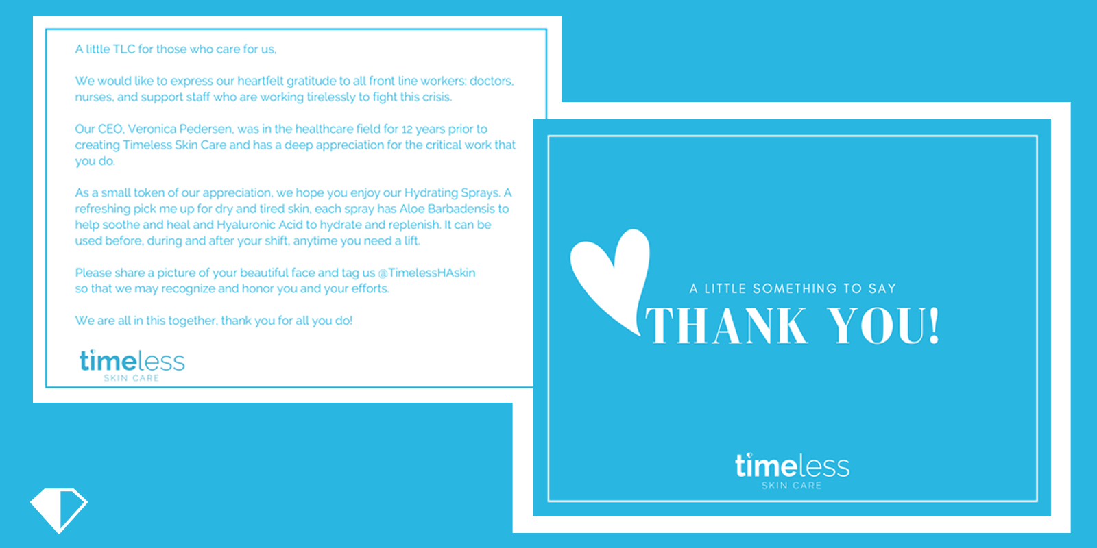 thank you from timeless skin care