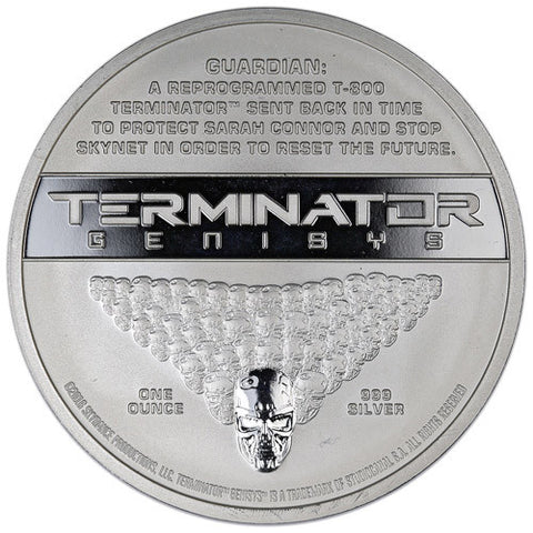Terminator Genisys Silver Round Obverse