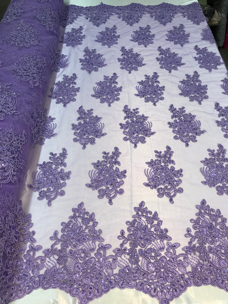 lilac lace fabric