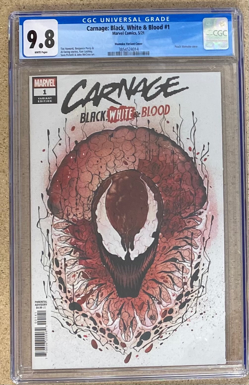 CARNAGE BLACK WHITE AND BLOOD #1 1:25 MOMOKO VARIANT | Slab City