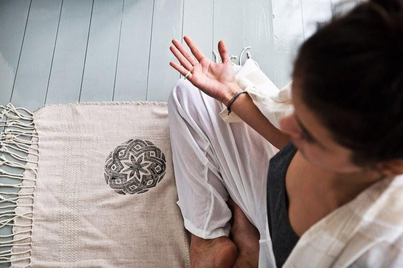 mandala yoga towel