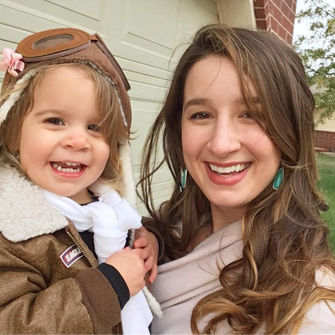 Emilee and Sofie Palomino in an Amelia Earhart Costume