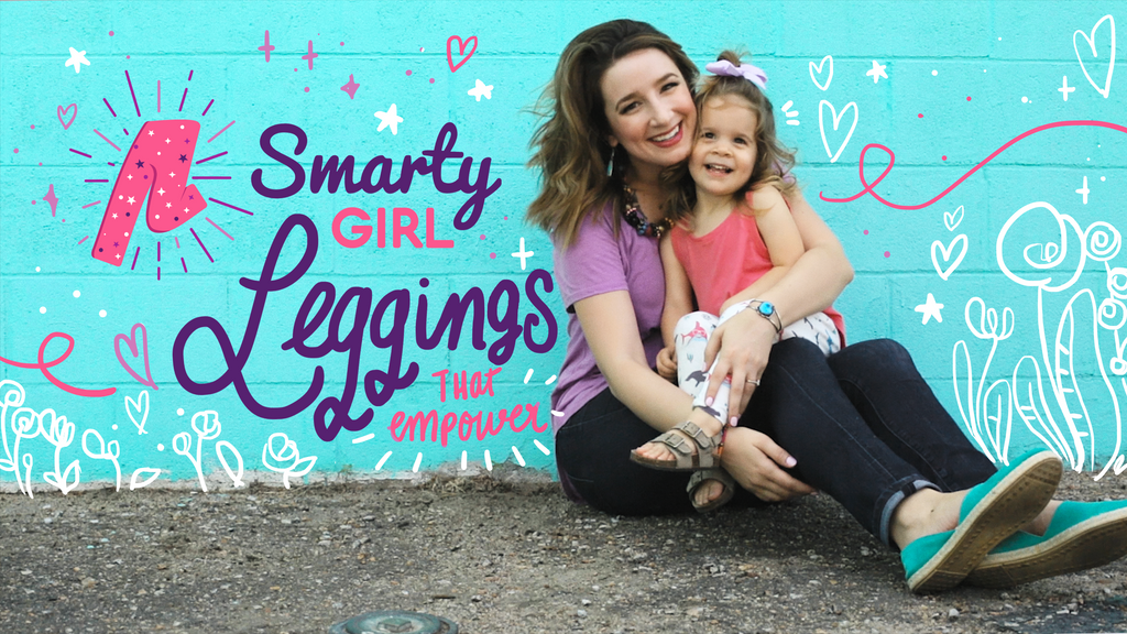 Emilee Palomino and daughter Sofie of Smarty Girl brand leggings on Kickstarter
