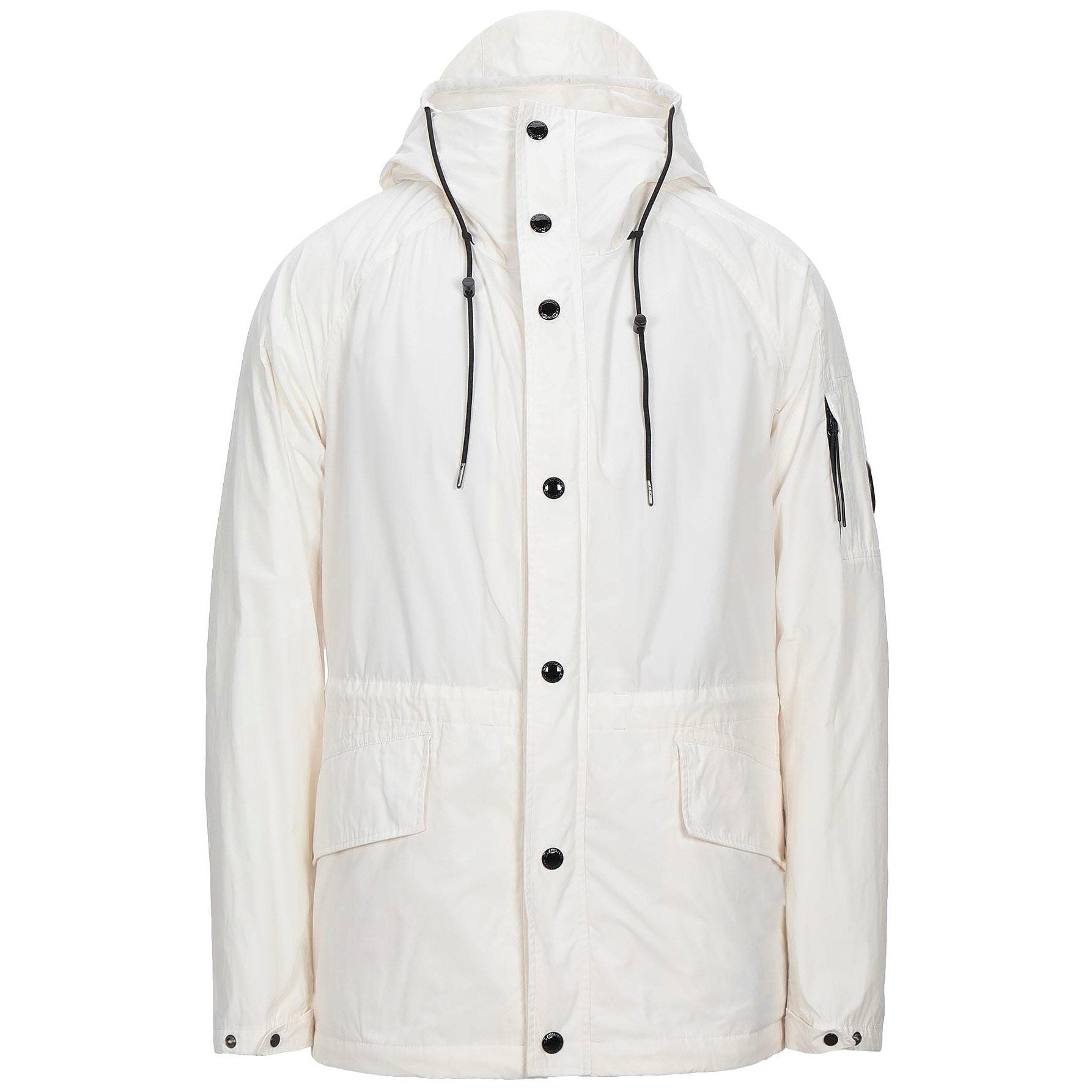 CP Company White Memri Microfiber Nylon Lens Jacket