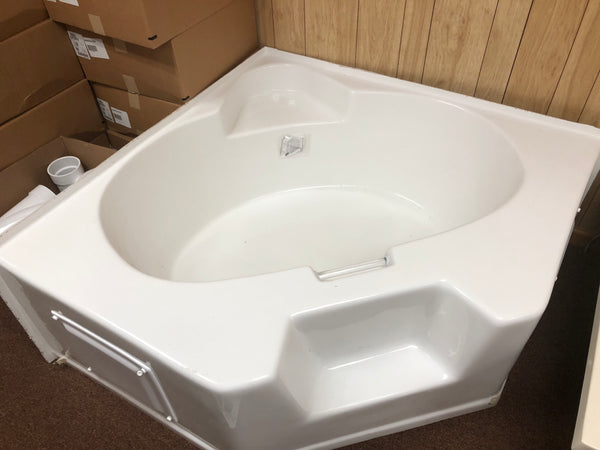 54" x 54" Fiberglass Corner Tub M&L Mobile Home Supply