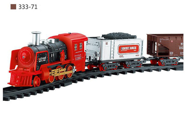 classic train set with real smoke