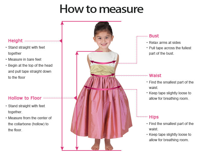 How to measure flower girl dresses | www.simidress.com