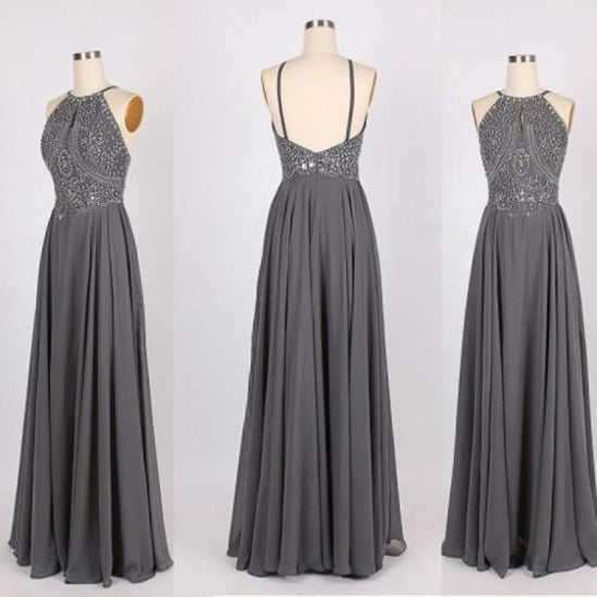 halter long formal dresses