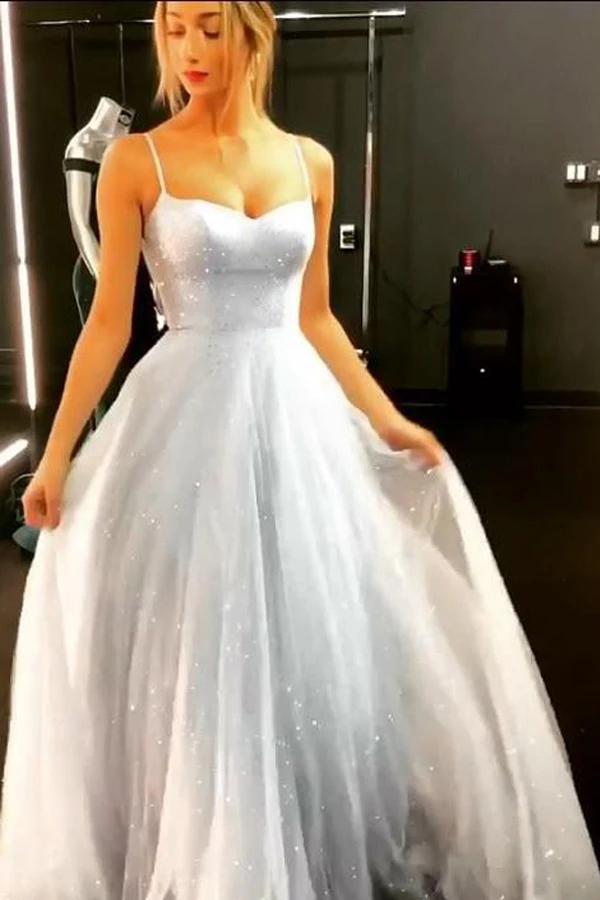 sparkly light blue prom dresses