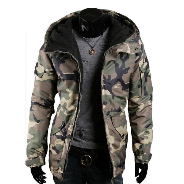 mens camouflage jacket with hood