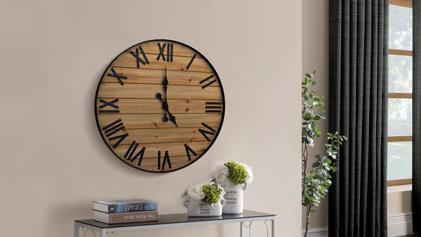 24 inch rustic wood clock
