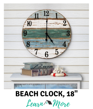 beach wall clock 18 inch