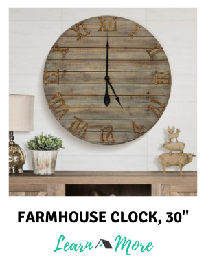 farmhouse clock 30 inch
