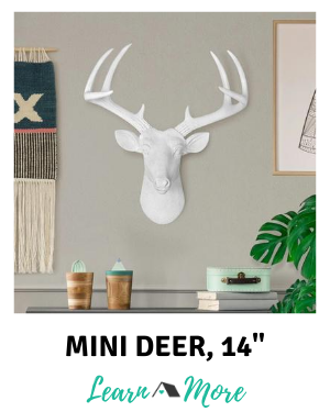 mini deer head wall decor