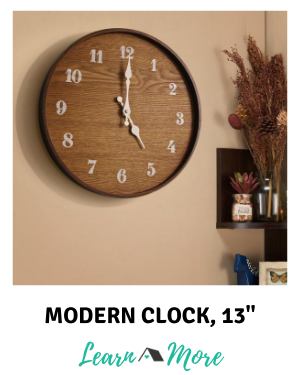 modern clock 13 inch