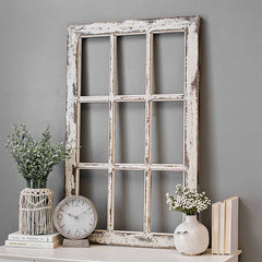 Rustic Farmhouse Wall Window Pane