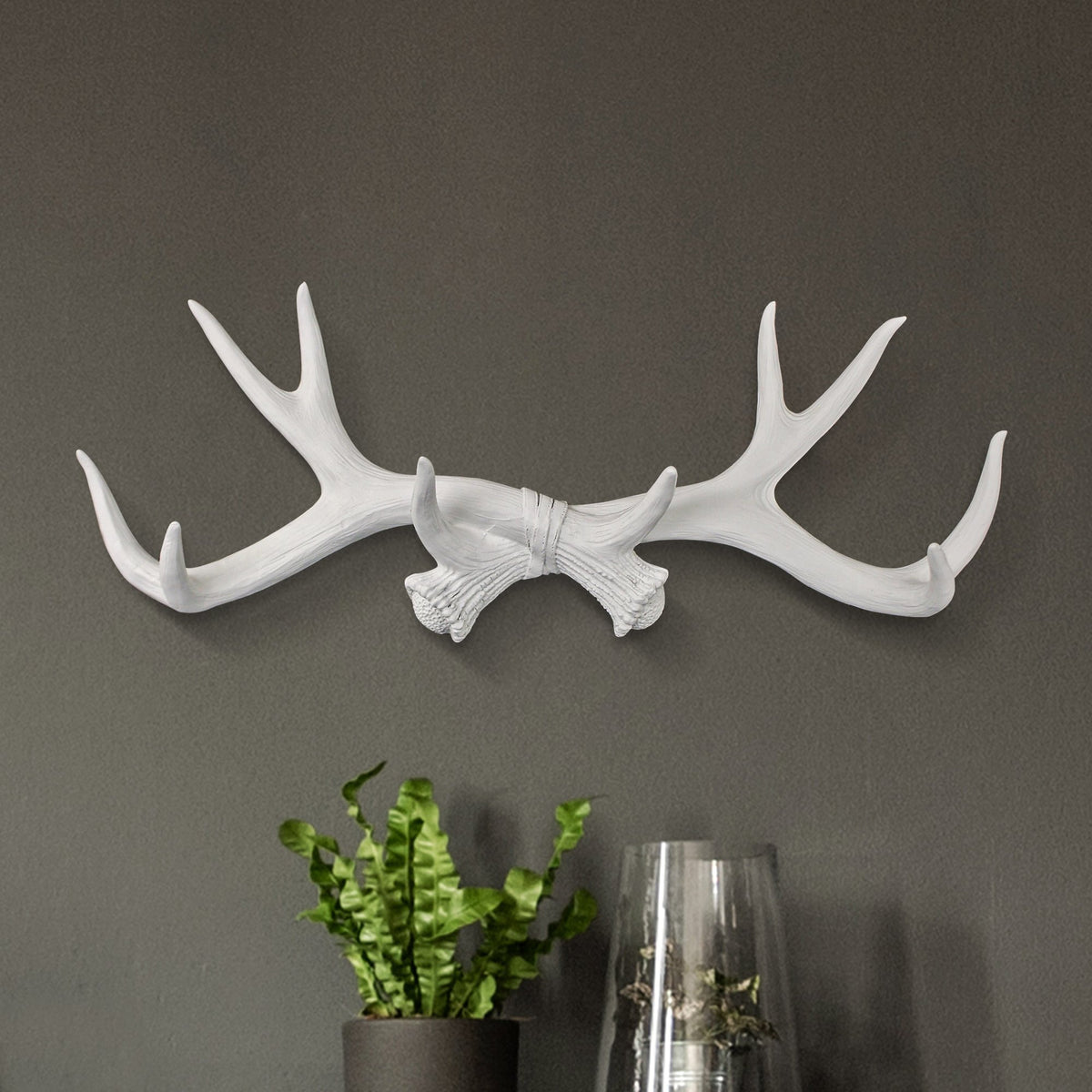 Wall Charmers Faux Gold Antler Rack 18" Faux Taxidermy Antler Wall Decor 