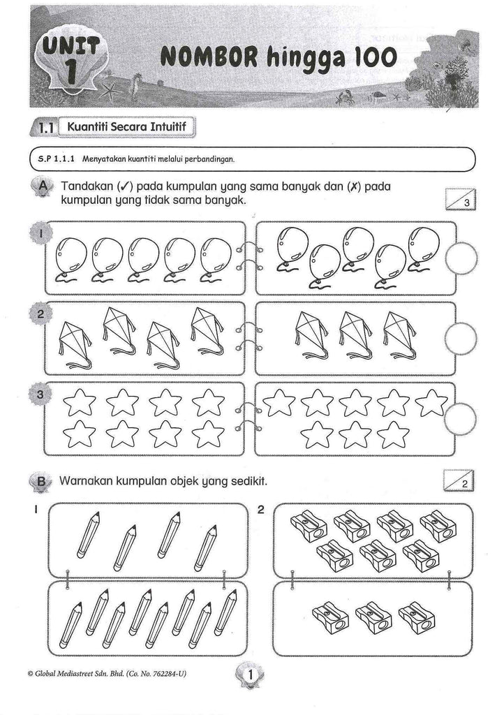 Nota Matematik Tahun 1  irstenca