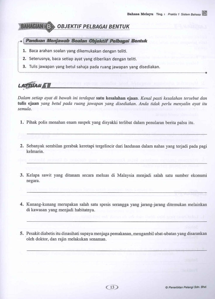 Tingkatan 1 Bahasa Melayu  Huraian sukatan pelajaran bahasa melayu