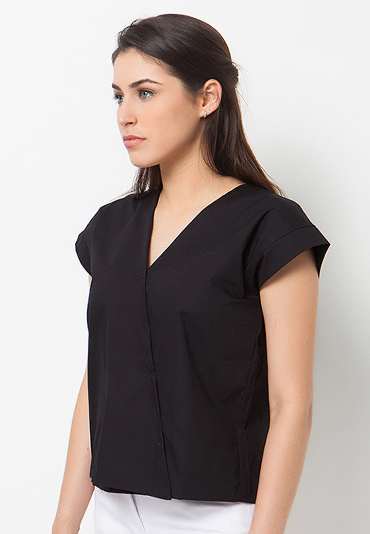 Sling Cotton Blouse Black