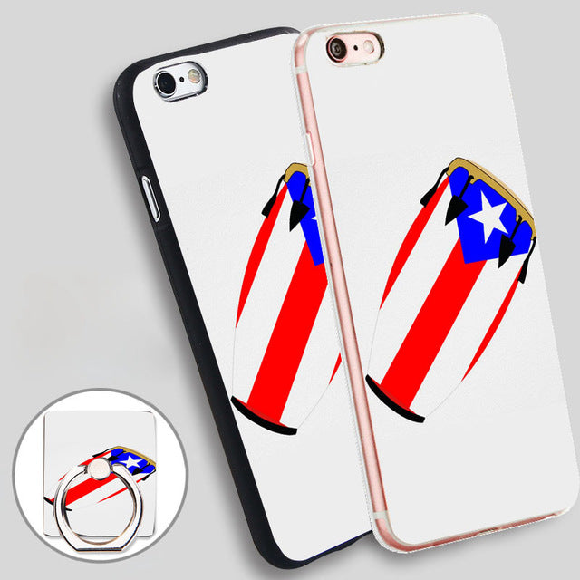 Phone cover-Conga Flag Puerto Clear Soft Silicone Phone Case Cove – World Salsa Championships