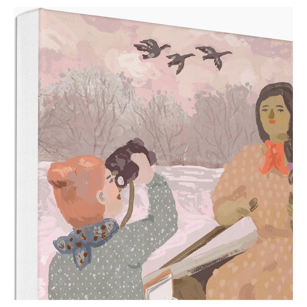 Morning Bird Watch Canvas Print