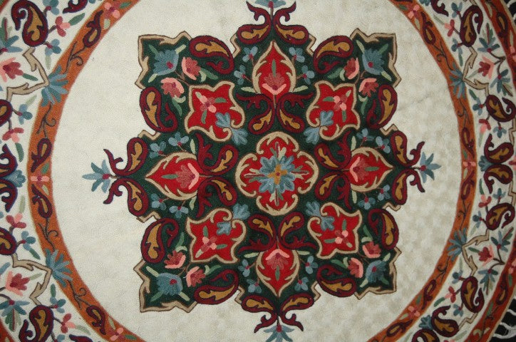 crewel chainstitch rug