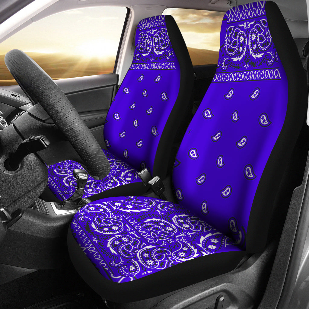 blue bandana seat covers