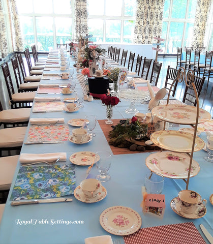 Alice In Wonderland Finished Look Long Table Shot by Royal Table Settings