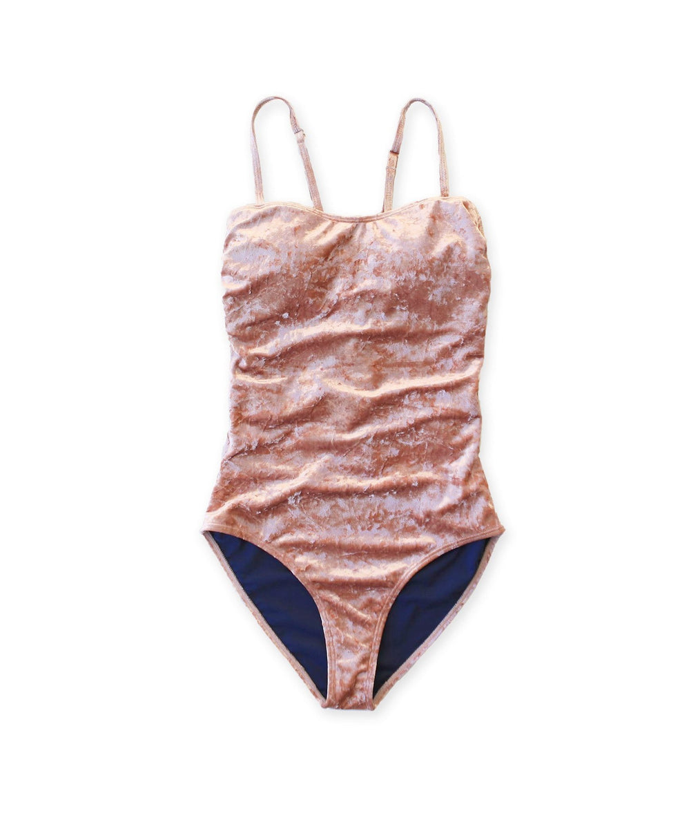 velvet one piece bathing suit