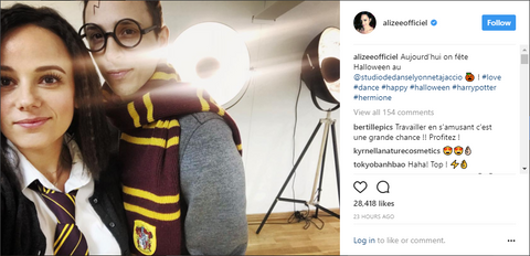 Alizée déguisée en Hermione Granger