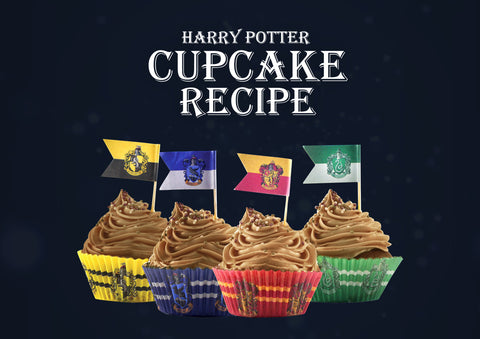 HARRY POTTER - Caissettes à muffins/ cupcakes + drapeaux (Set de