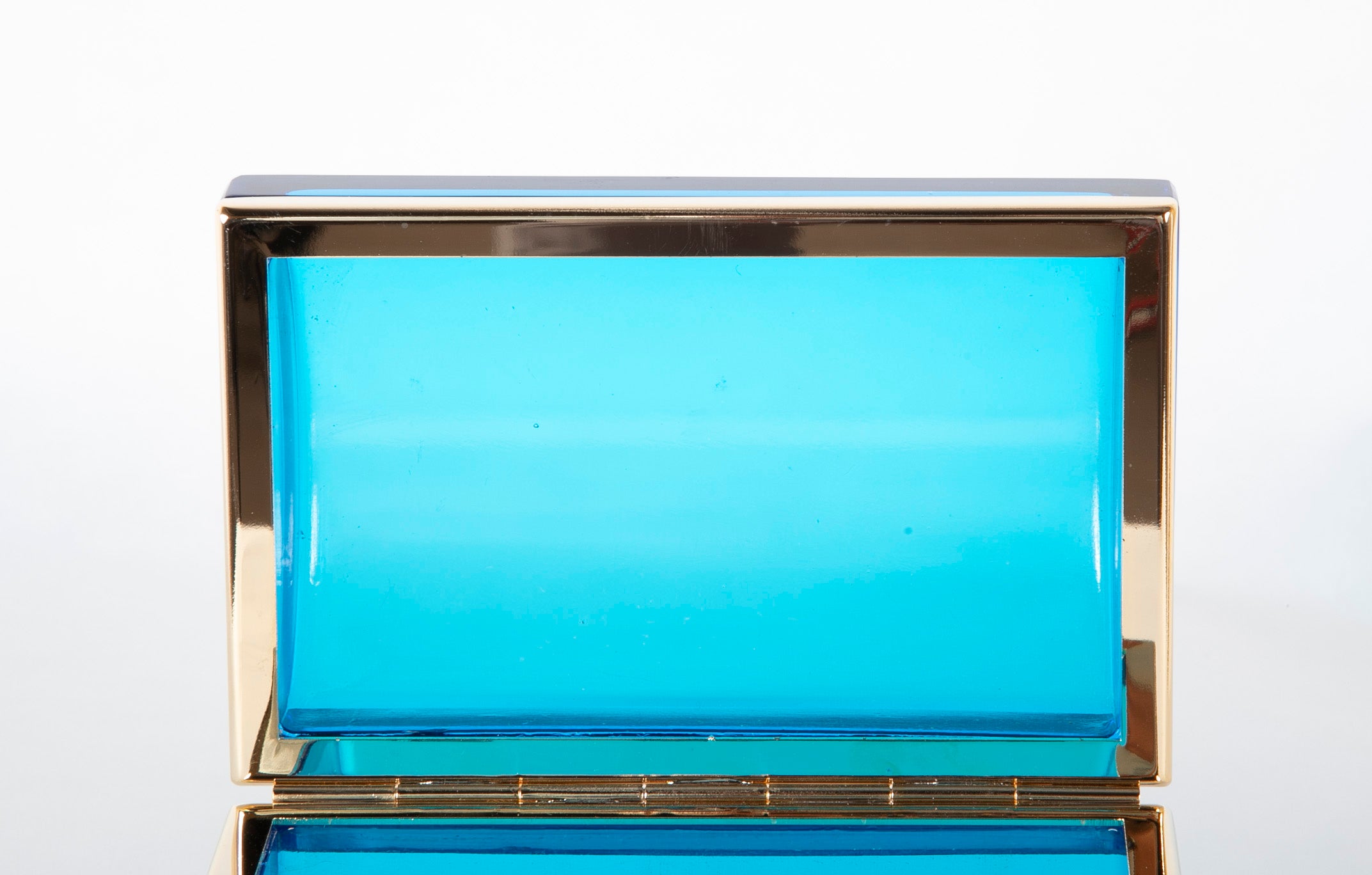 A Mid-Century Electric Blue Glass Box