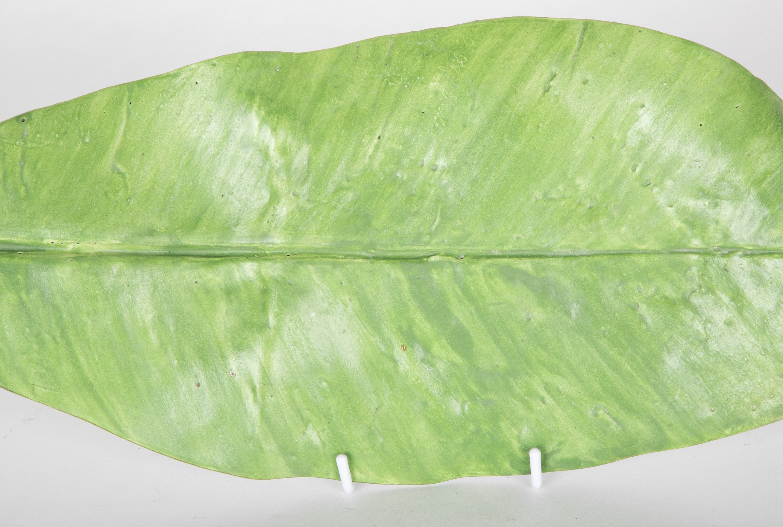 Mary Kirk Kelly Signed Ceramic Banana Leaf Tray