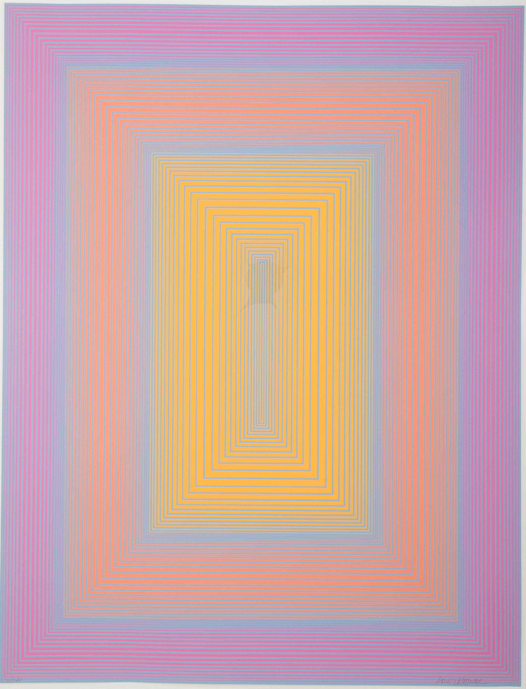 Color Screenprint on Paper by Richard Anuszkiewicz