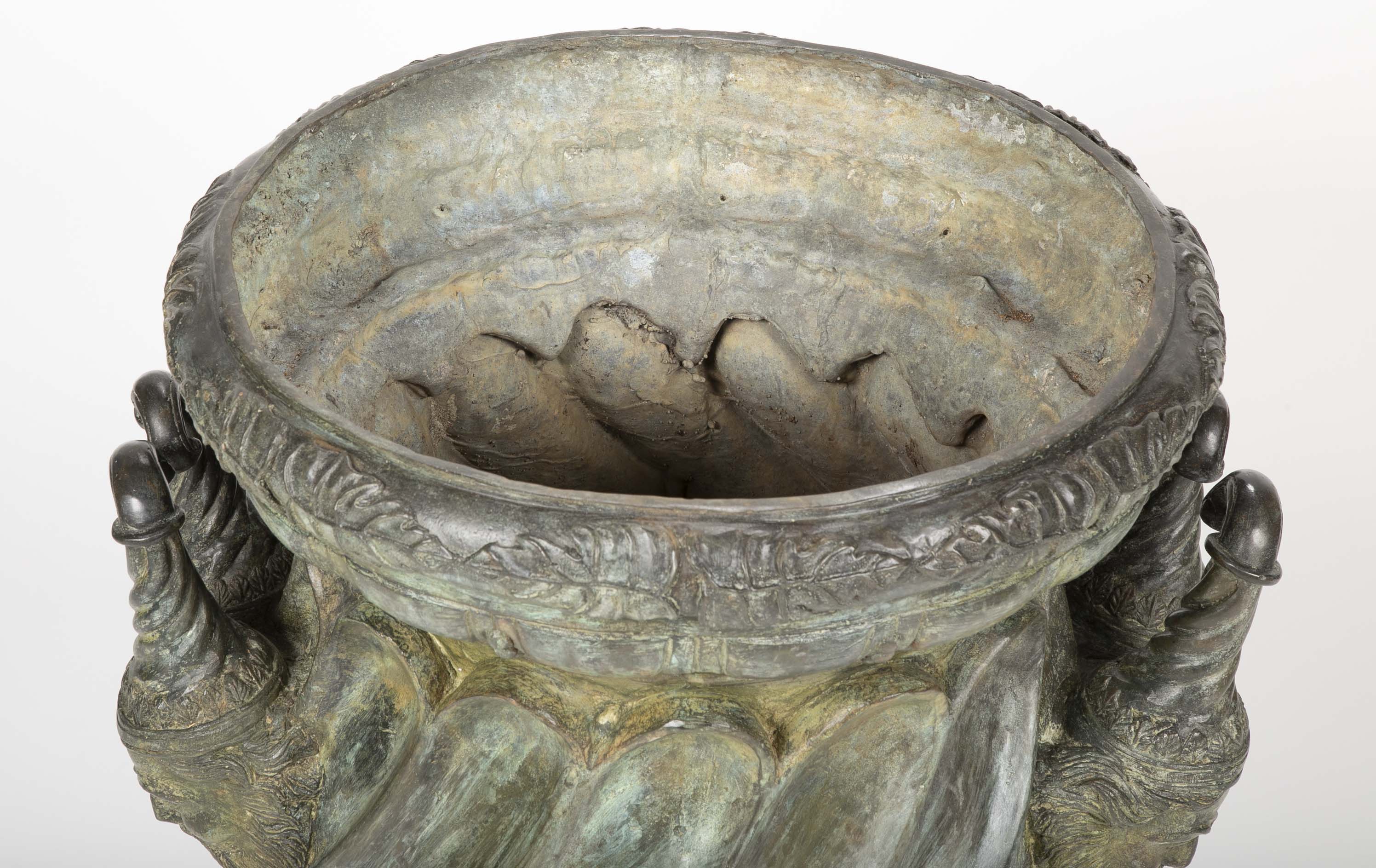 Large Bronze Garden Urn