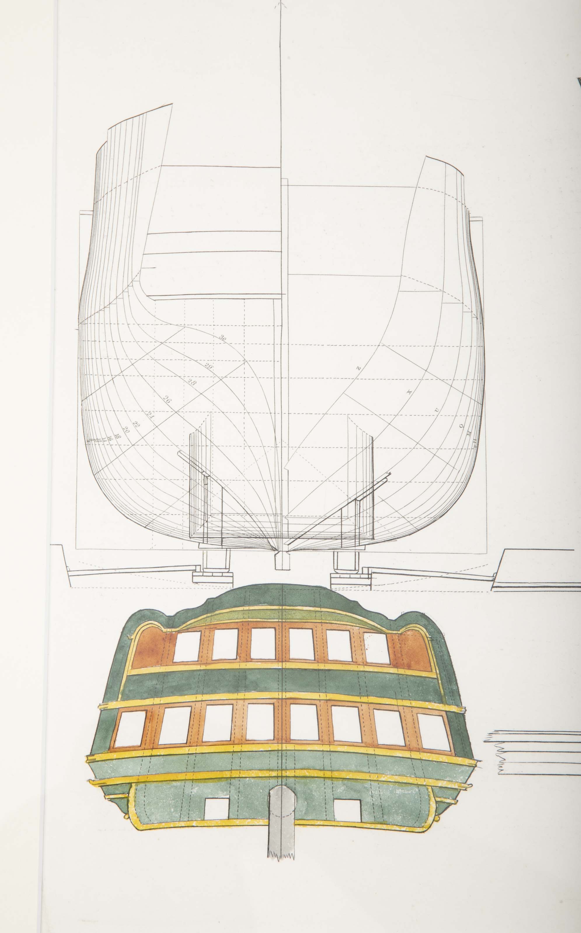 Naval Architecture Plan of East Indigman, Early 19th Century