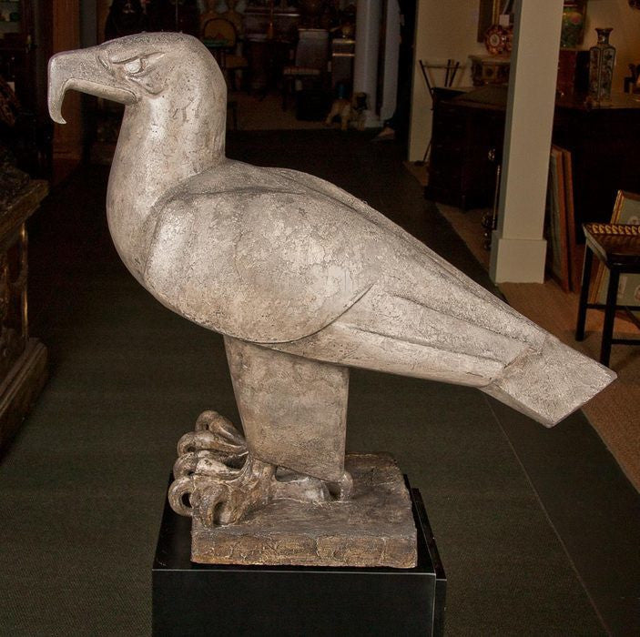 Cast Plaster Figure Of An Eagle