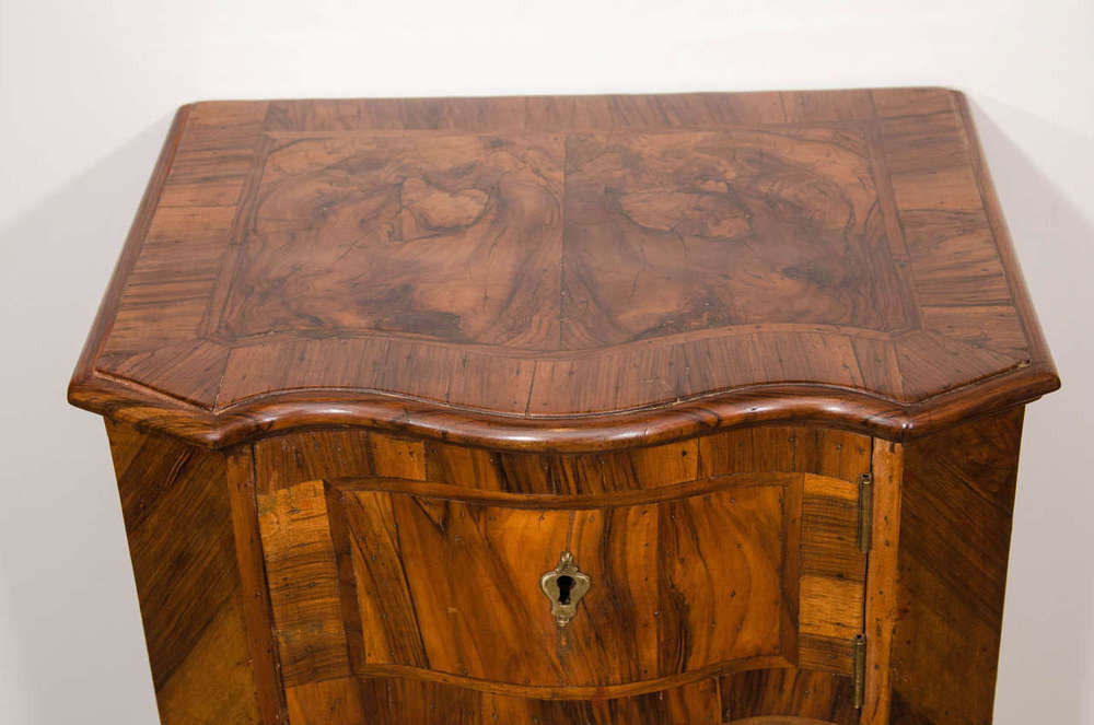 Pair of Italian Walnut Commodini