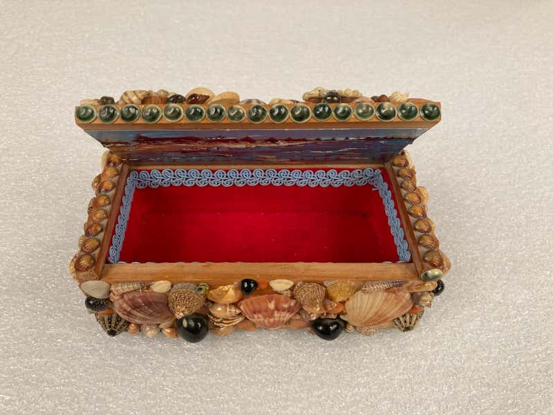 Mid Century Sea Shell Trinket Box