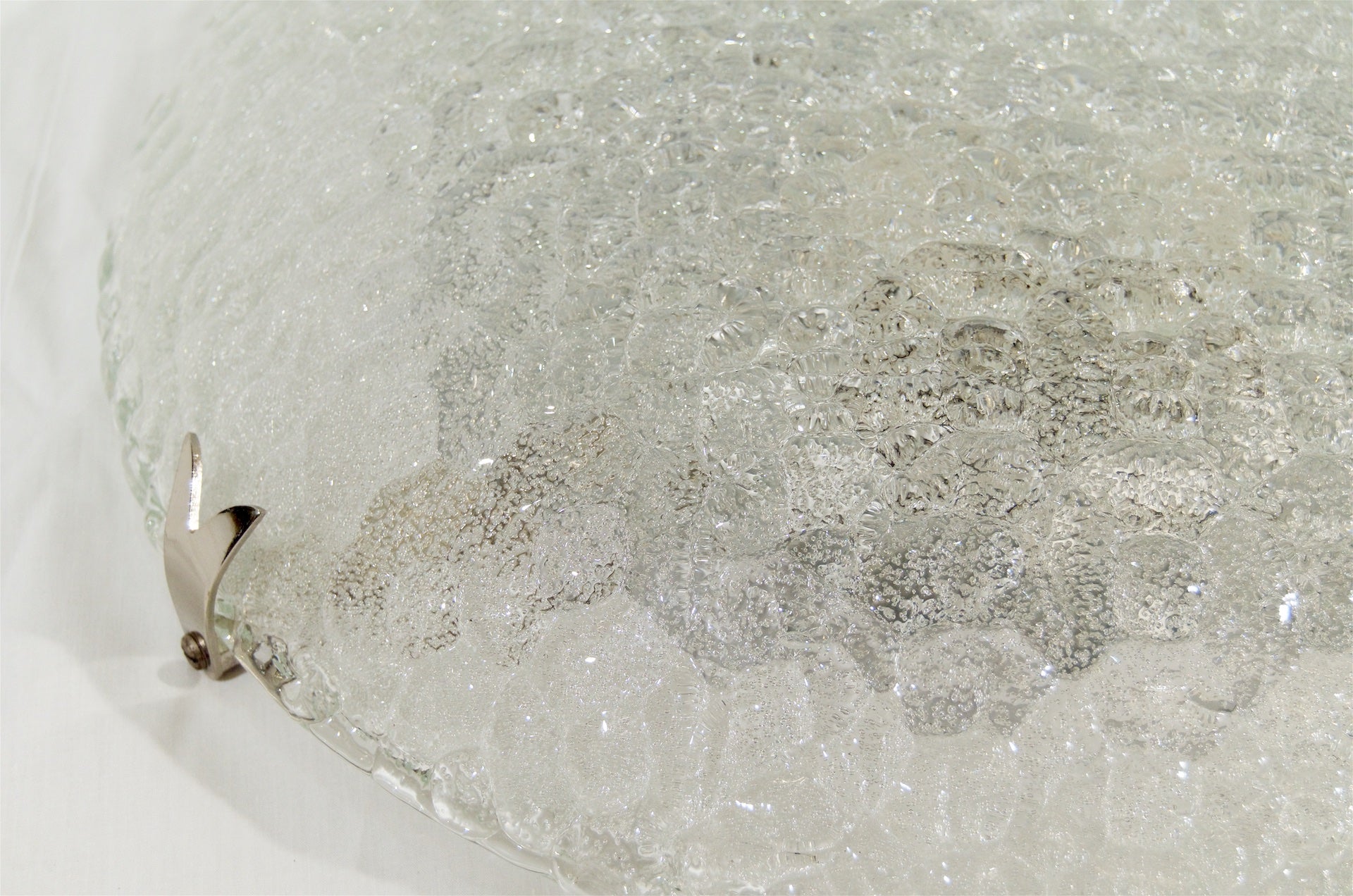 Well Textured Flush Mount with Chrome Hardware by Hustadt Leuchten
