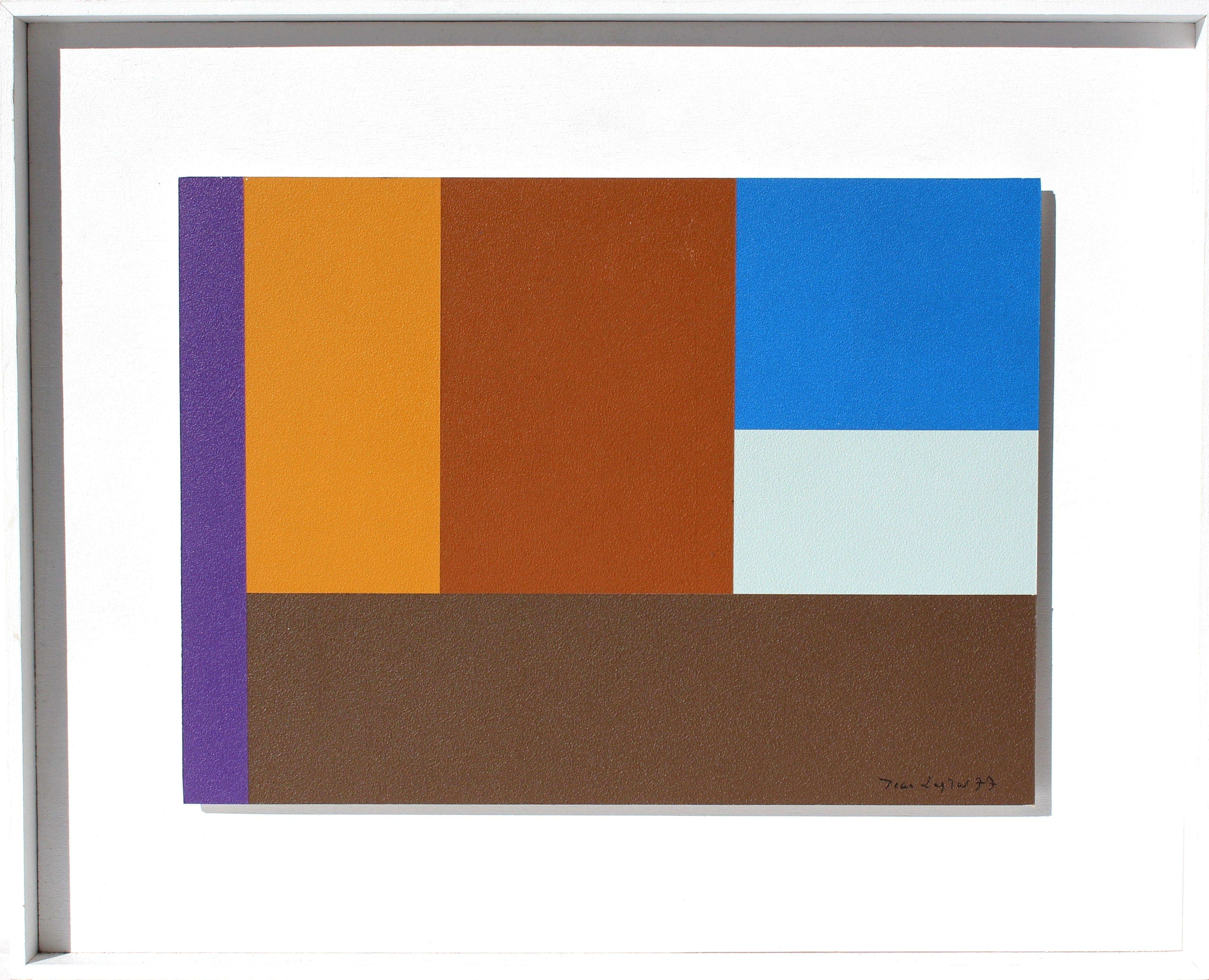 A Group of Three Collage Models by Jean Legros from the “Blues and Browns Series”