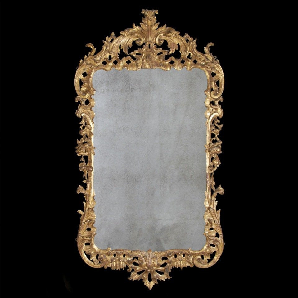 A Fine George II Carved Gilt Wood Mirror
