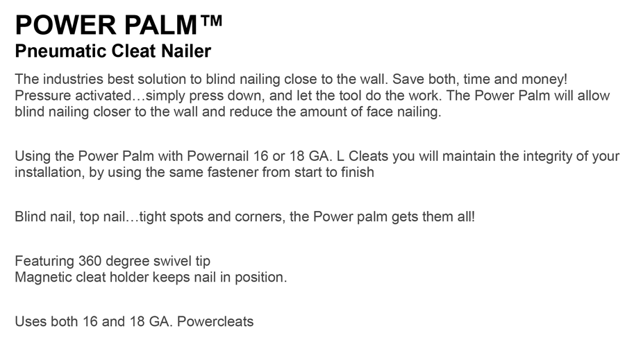 Power-Palm--Pneumatic-Cleat-Nailer