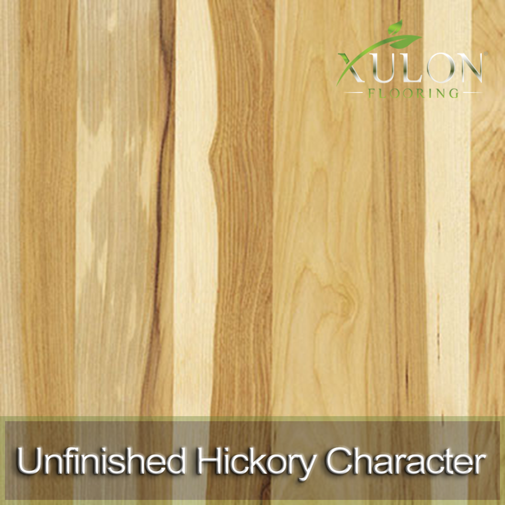 Xulon Flooring-Unfinished Hickory Character-Solid Hardwood